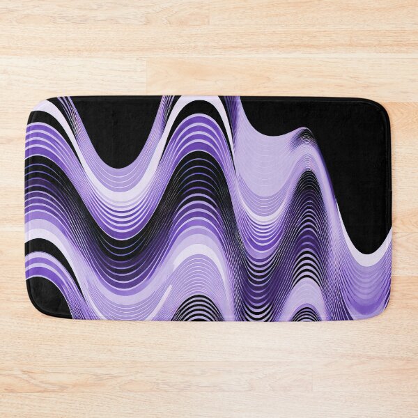 Item preview, Groovy Sine Waves in Violet designed and sold by Patternifico.