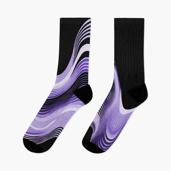 Item preview, Groovy Sine Waves in Violet designed and sold by Patternifico.
