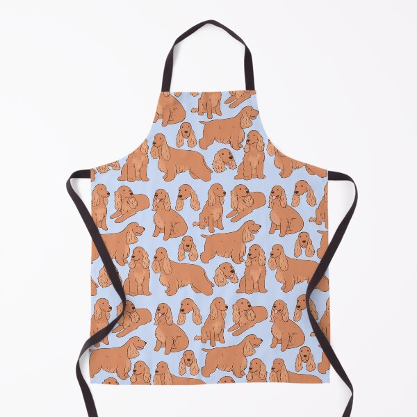 Item preview, Red english cocker spaniel illustration pattern designed and sold by Yarafantasyart.