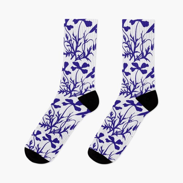 Item preview, Flower Pattern In Blue designed and sold by ZandraGalaShop.