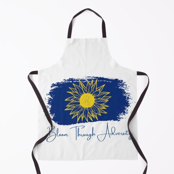 Aperçu de l'œuvre Bloom Through Adversity - Tournesol jaune / Bande de peinture bleue créée et vendue par T-WoodCreations.