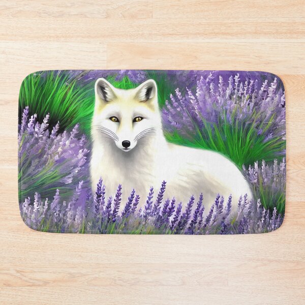 Item preview, White Fox in Lavender designed and sold by Kestrelle.