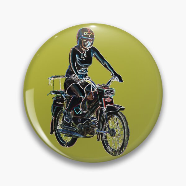 Item preview, Girl on A Motorbike - Glowing Edges designed and sold by Katjushka.