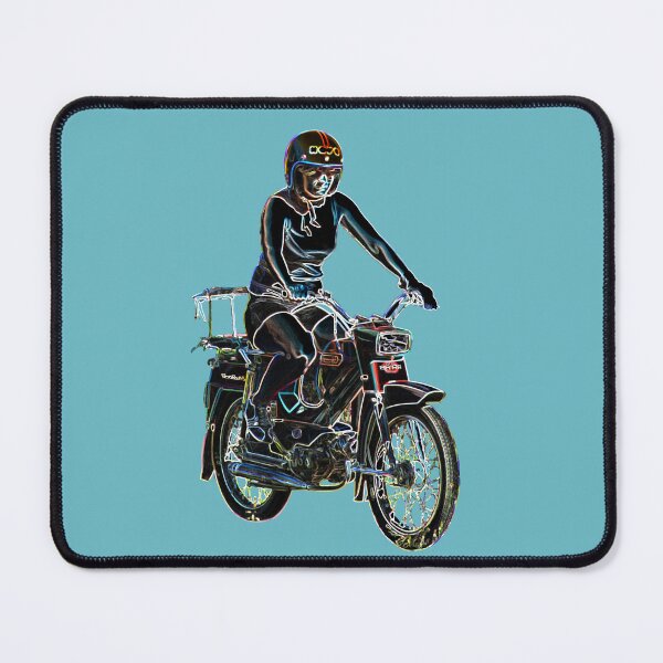 Item preview, Girl on A Motorbike - Glowing Edges designed and sold by Katjushka.