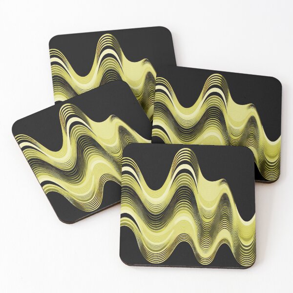 Item preview, Groovy Sine Waves in Canary designed and sold by Patternifico.