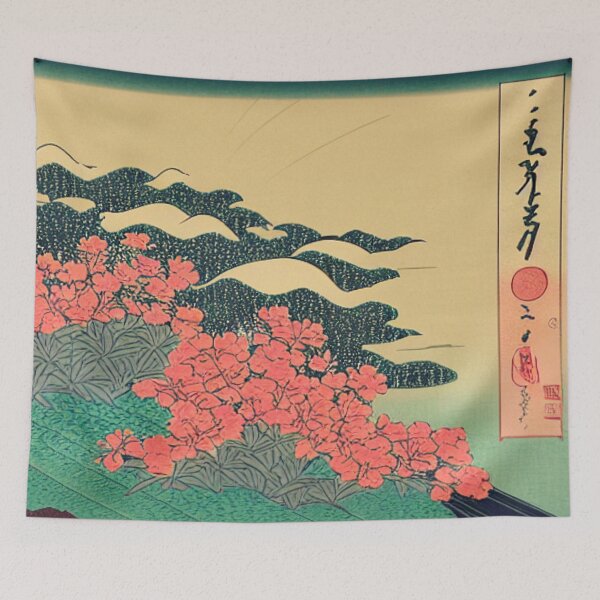 Item preview, Ukiyo-e pink flowers 2 designed and sold by silence28.