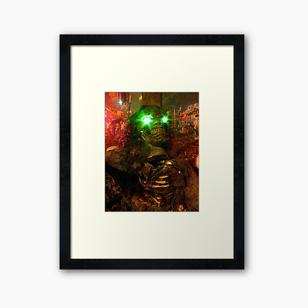 Green Eyes Living Corpse Framed Art Print