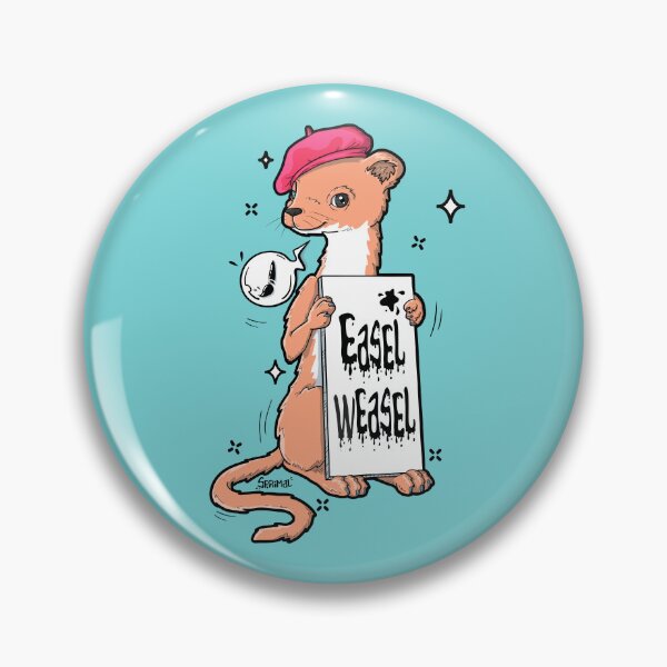 Item preview, Easel weasel pun designed and sold by SPIRIMAL.