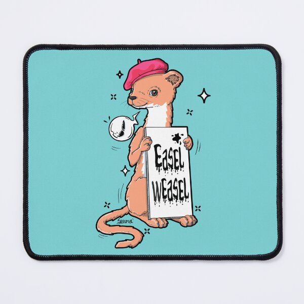 Item preview, Easel weasel pun designed and sold by SPIRIMAL.