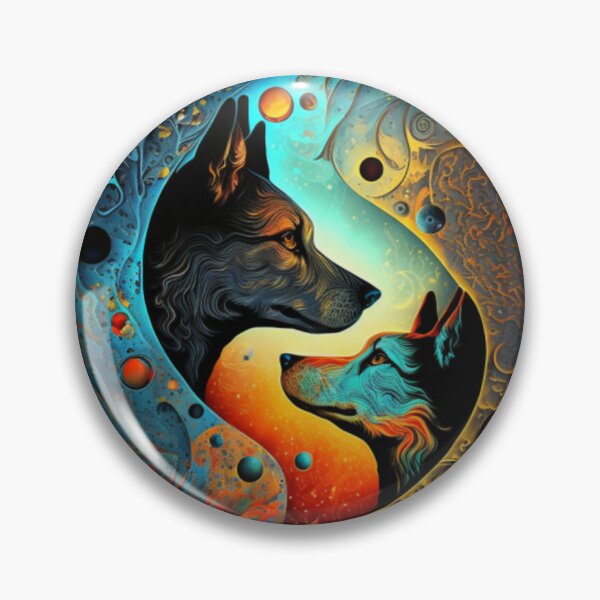 Artikelvorschau, Yin-Yang-Hunde entworfen und verkauft von Newtaste-Store.