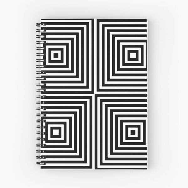 Item preview, Black And White Cubical Op-Art Optical Illusion Retro Graphic designed and sold by artsandsoul.