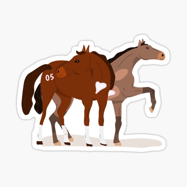 Item preview, Ace of your heart brown horses designed and sold by vibeno1.