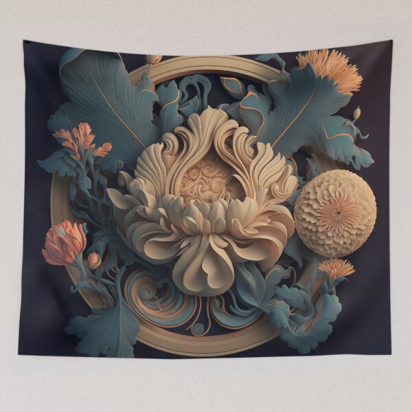 Item preview, Fleuron Floral Modern Elegant Composition Designs for Home Decor, Wedding, Events Fashion  and Accessories  designed and sold by RAGANADesign.