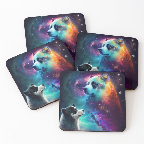 Aperçu de l'œuvre L'univers coloré Husky et Panda de Violet créée et vendue par LucdDrmn.
