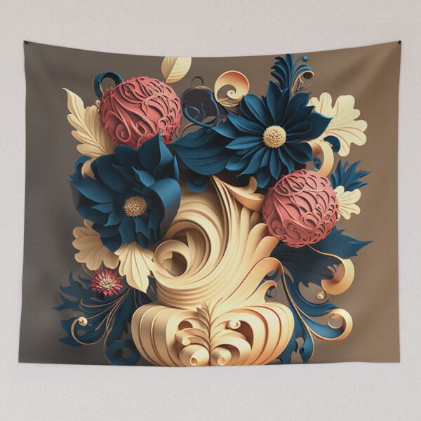 Item preview, Fleuron Floral Modern Elegant Composition Designs for Home Decor, Wedding, Events Fashion  and Accessories  designed and sold by RAGANADesign.