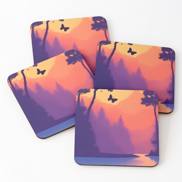 Item preview, Add a Touch of Beauty and Tranquility to Your Life with Our Gorgeous Minimalist Landscape Butterfly Prints designed and sold by supeart.