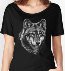 Wolf face art Women's Relaxed Fit T-Shirt
