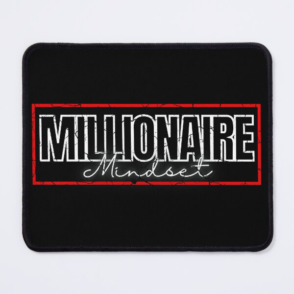 Item preview, Millionaire Mindset red frame poster distressed modified designed and sold by KingsManKind.