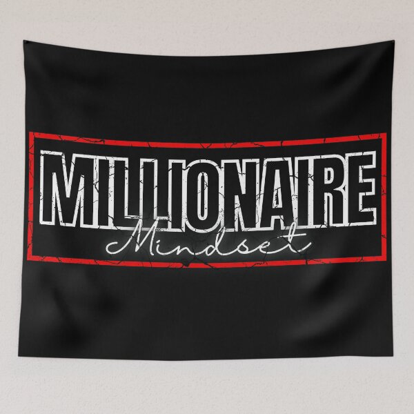 Item preview, Millionaire Mindset red frame poster distressed modified  designed and sold by KingsManKind.