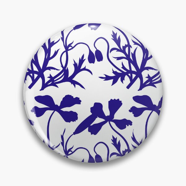 Item preview, Flower Pattern In Blue designed and sold by ZandraGalaShop.