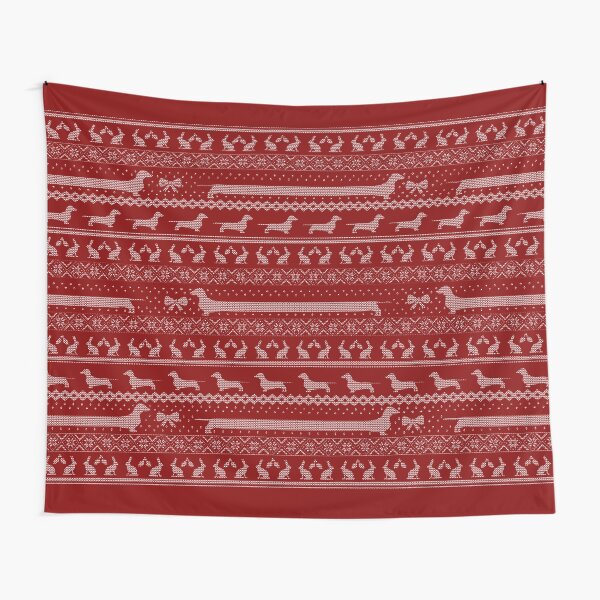 Artikel-Vorschau von Hässliche Weihnachtsstrickjacke Hundeausgabe - Dackel rot, designt und verkauft von Camilla Fjäder.
