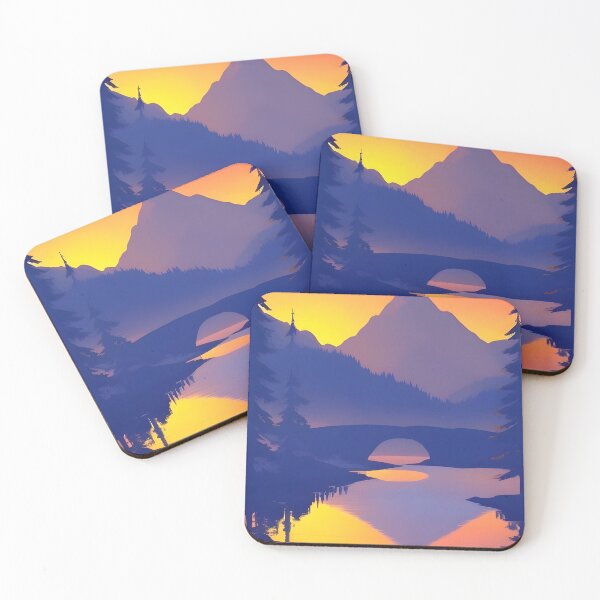 Item preview, Find the Perfect Minimalist Landscape and Lake Sunrise Print for Your Personal Style and Taste designed and sold by supeart.