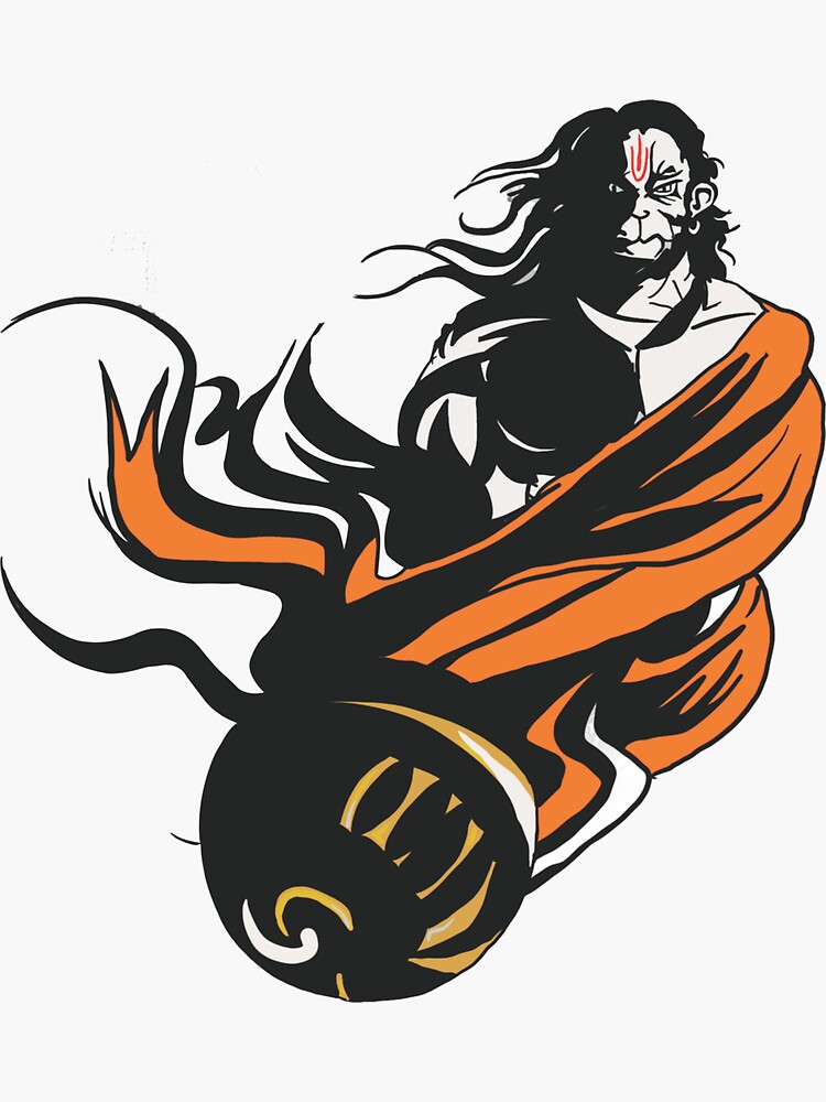 Hanuman Scooty Paper Bike Sticker God Stickers For Scooty Adiyogi
