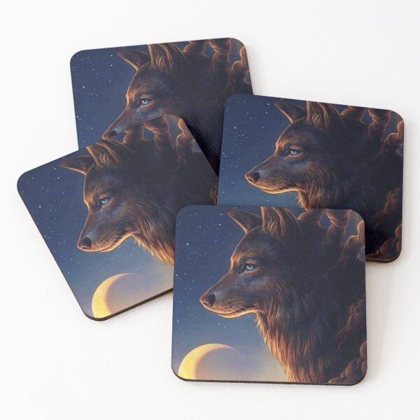 Item preview, Wolf bright glittered sparkling colors wolves lovers.  designed and sold by Nahas2020.