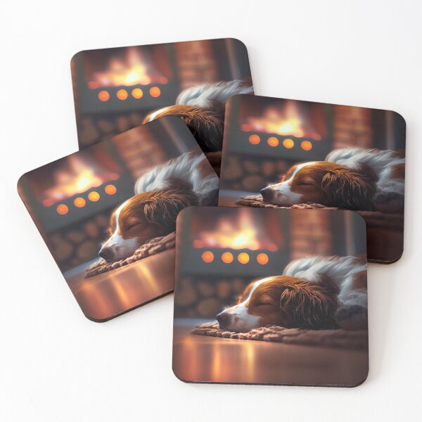 Item preview, Dog and Fireplace Scene designed and sold by LukeAiWalker.