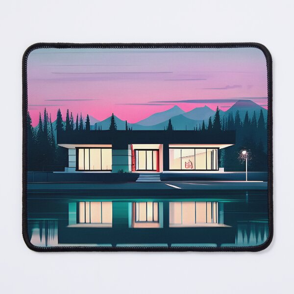 Item preview, Find the Perfect Minimalist House and Lake Print for Your Personal Style and Taste designed and sold by supeart.