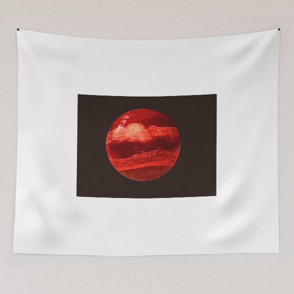 Item preview, Red jasper orb with terrestrial planet features designed and sold by Digitalcrone.