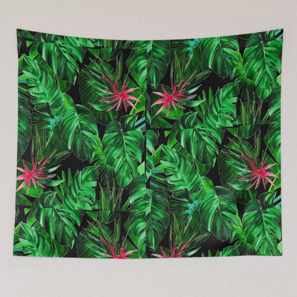 Item preview, Monstera leaves - tropical leaf pattern designed and sold by Ascooepics.