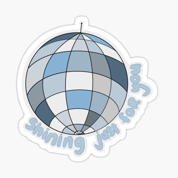 mirrorball blue Sticker