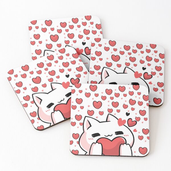 Item preview, Kawaii Love cat  designed and sold by Spicy Tomato.