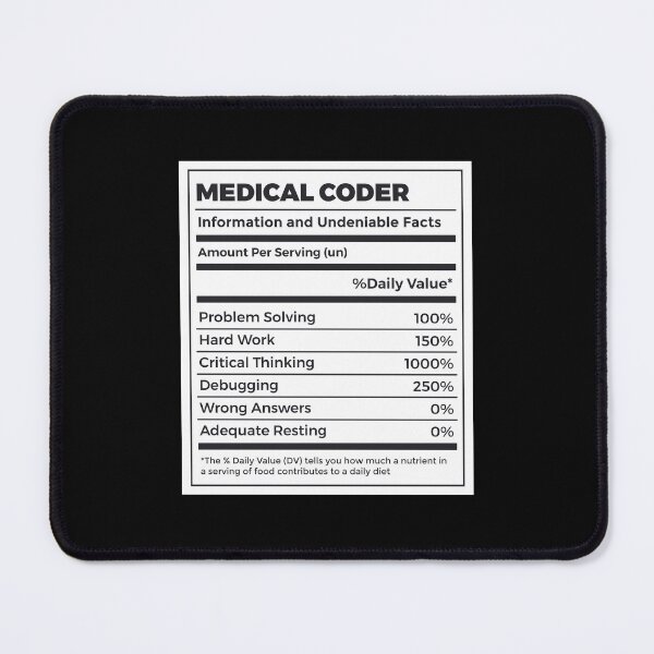 Item preview, Funny Medical Coder Nutrition Facts designed and sold by MrEddie10.