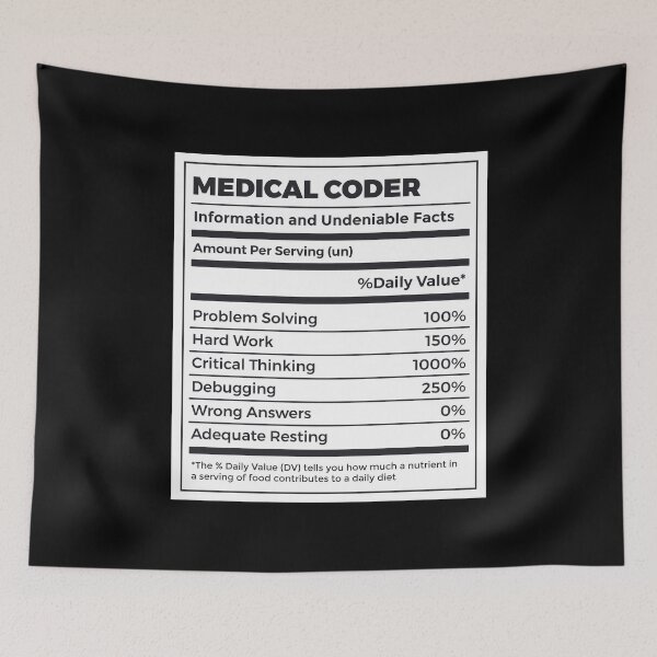 Item preview, Funny Medical Coder Nutrition Facts designed and sold by MrEddie10.