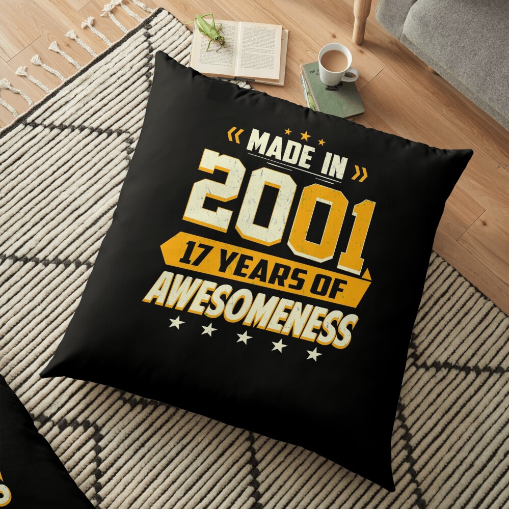 17th Birthday Gift Age 17 Year Old Boy Girl Teenager Floor Pillow