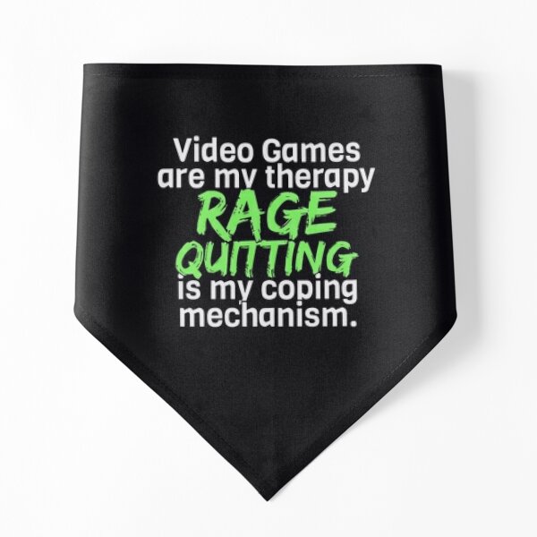 Rage Quitting Angry Video Game Nerd Gamer White Green on Black Funny  Sarcastic | Greeting Card