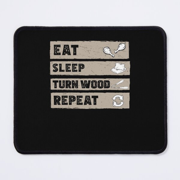Item preview, Eat Sleep Funny Wood Turning Wood Lathe Operator Woodturner designed and sold by StrongShirts.