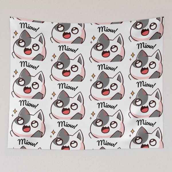 Item preview, Miow kawaii cat  designed and sold by Spicy Tomato.