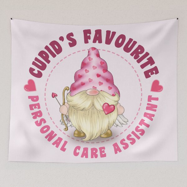 Item preview, Cupid's Favourite Personal Care Assistant - Pink gnome design for Valentines Day! designed and sold by TaraGbear.