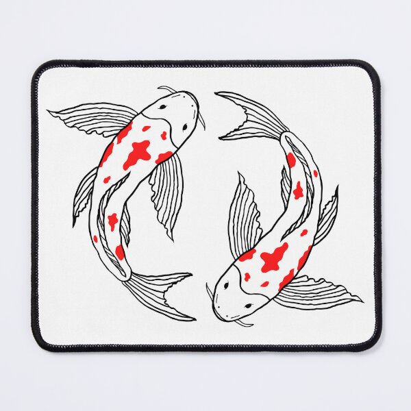 Item preview, Koi fish white & red beautiful design for apparels & stickers  designed and sold by ZenDesigner.