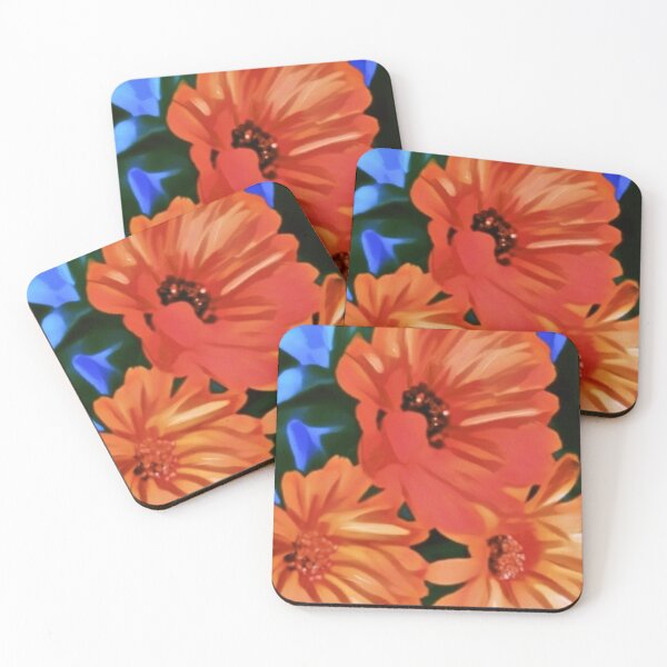 Item preview, "Flowers Heal" Calendula on Blue designed and sold by IvaRenee.