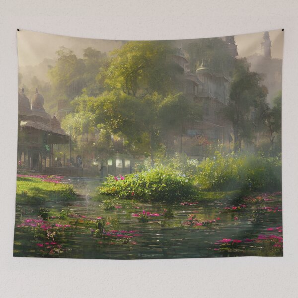 Item preview, Indian River in the Fog Digital Art designed and sold by ArtsyWishesShop.