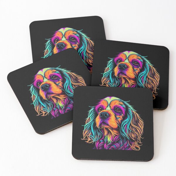 Item preview, Cavalier King Charles Spaniel Dog Colorful Paint Splash designed and sold by rafaeltto.