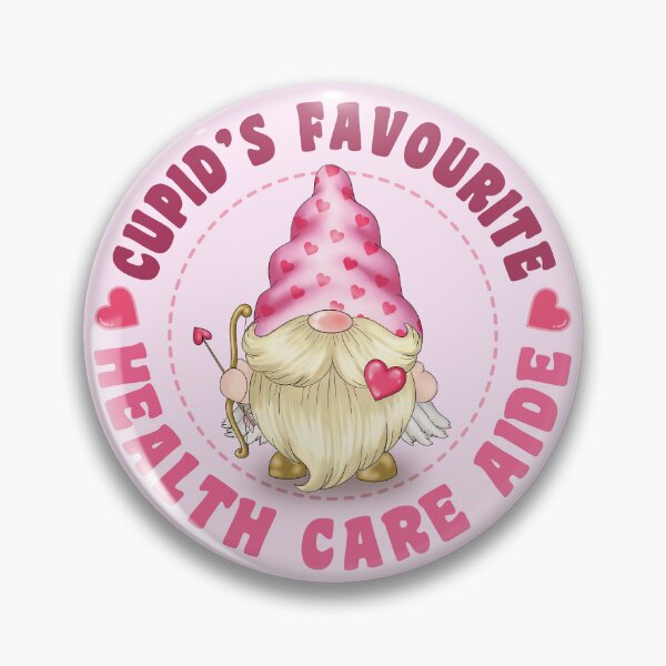 Item preview, Cupid's Favourite Health Care Aide - Pink gnome design for Valentines Day! designed and sold by TaraGbear.