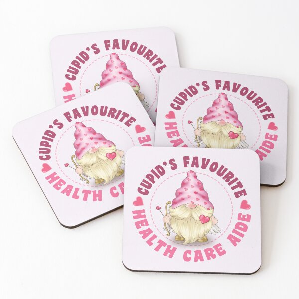 Item preview, Cupid's Favourite Health Care Aide - Pink gnome design for Valentines Day! designed and sold by TaraGbear.