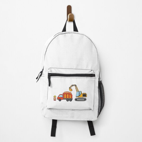 Item preview, Kids drawing construction set dump truck with excavator and construction worker holding a map designed and sold by wordspotrayal.
