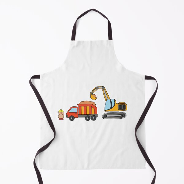 Item preview, Kids drawing construction set dump truck with excavator and construction worker holding a map designed and sold by wordspotrayal.