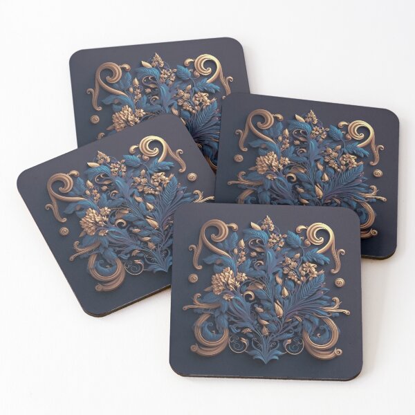 Item preview, Fleuron Floral Modern Elegant Composition Designs for Home Decor, Wedding, Events Fashion  and Accessories  designed and sold by RAGANADesign.